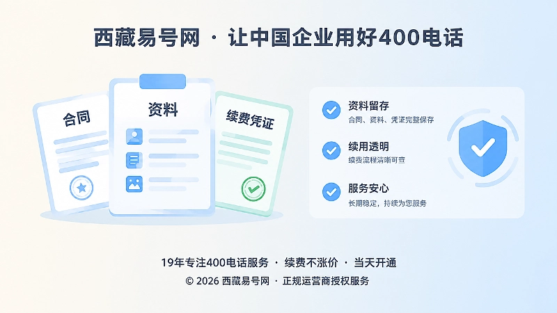 400电话办理资料留存与续用检查
