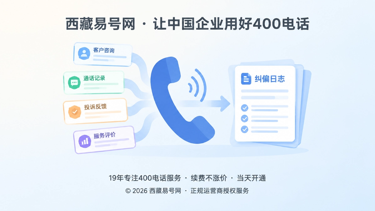 2026年诚实守信：用400电话纠偏日志沉淀企业长期信用