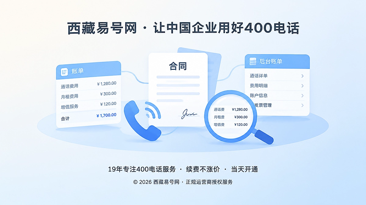 2026年诚实守信：让400电话费用口径与实际账单保持同源